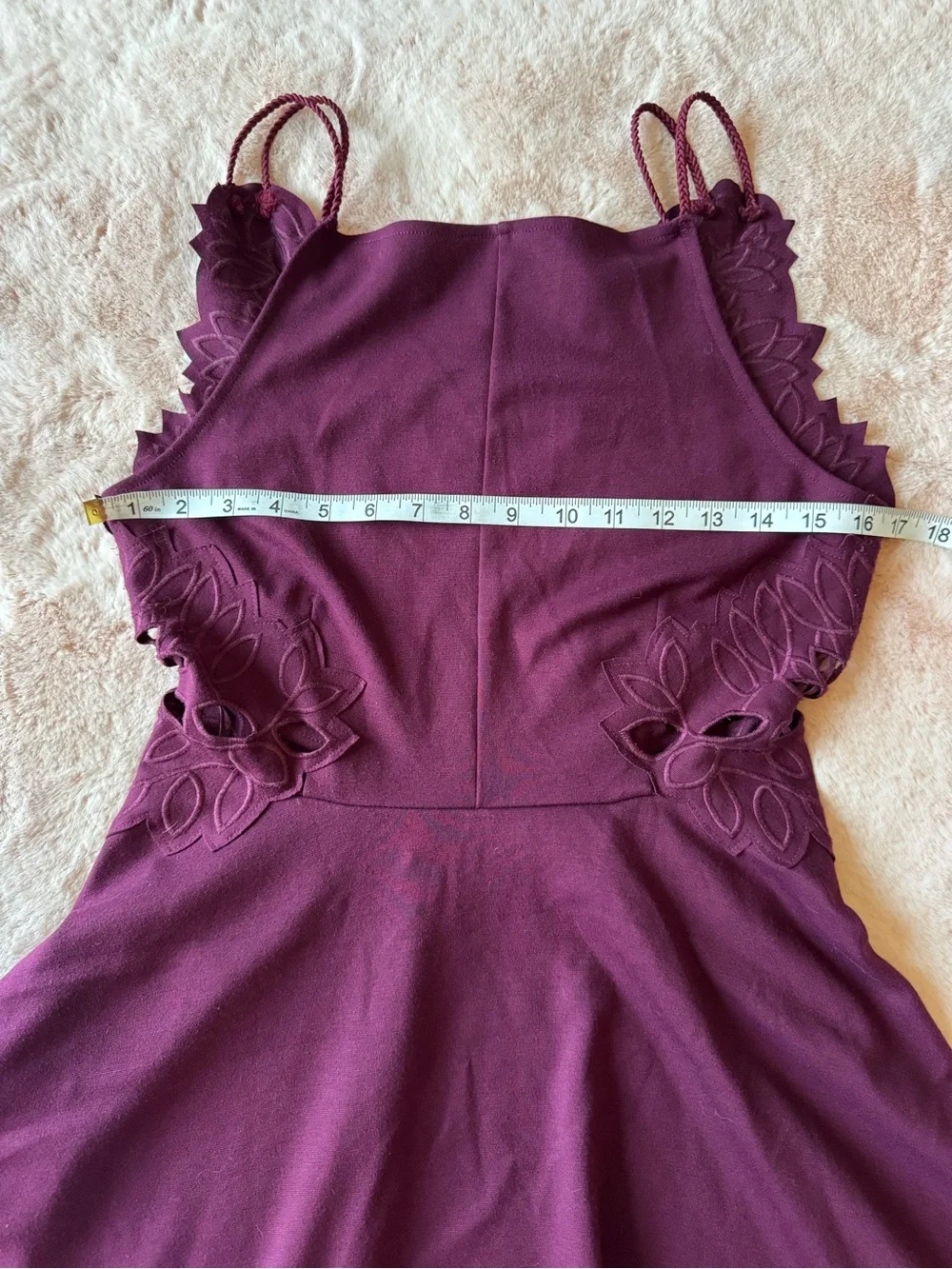 Free People Like a Dream Dress Babydoll Cutout Mini Flare Skirt Size Medium